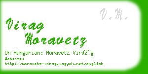 virag moravetz business card